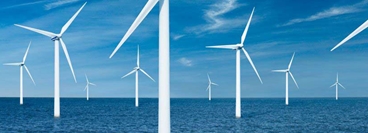 Wind Energy being produced in the ocean